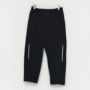 Lululemon Cropped Leggings‎ Womens S Black High Rise Zip Pocket Athleisure Yoga